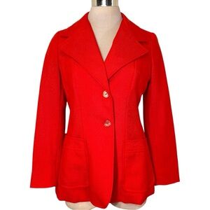 Red Blazer Jacket Classic Vintage ILGWU Tag